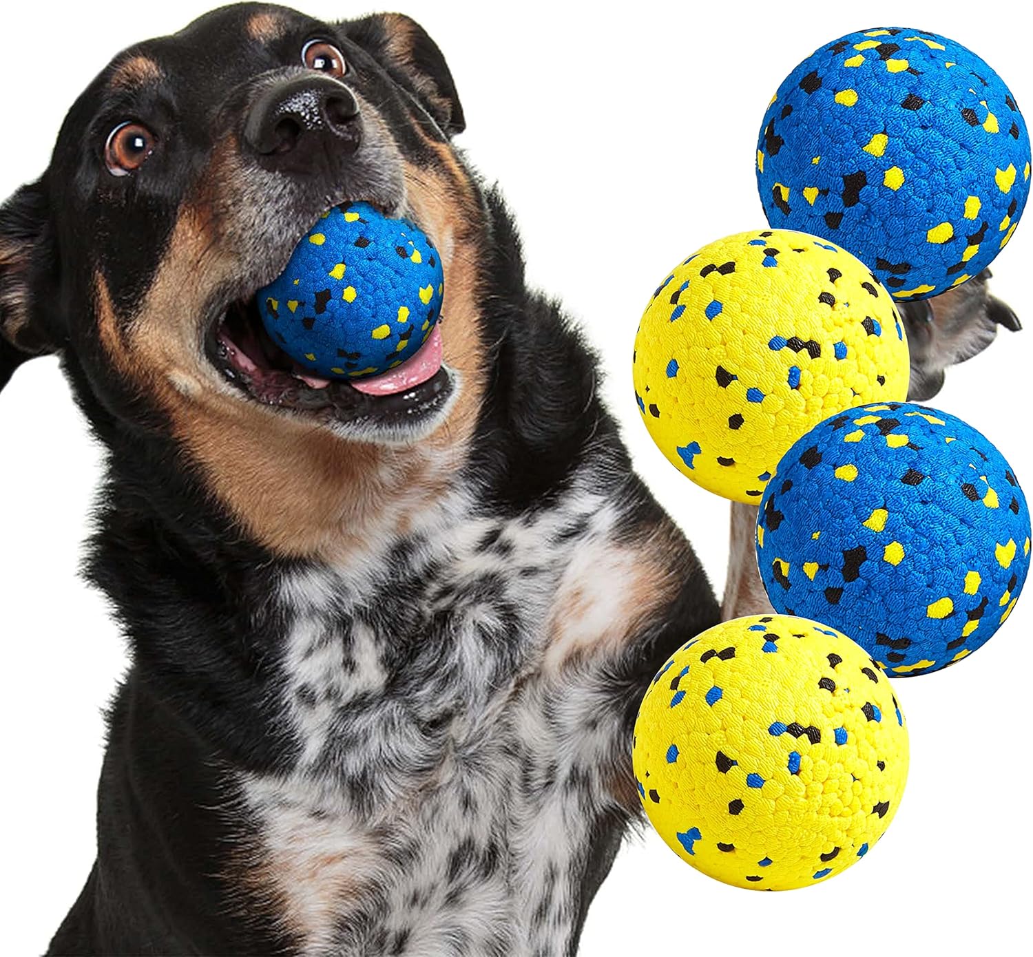 Dog Fetch Ball Set – Durable Foam Tennis Balls for Interactive Play