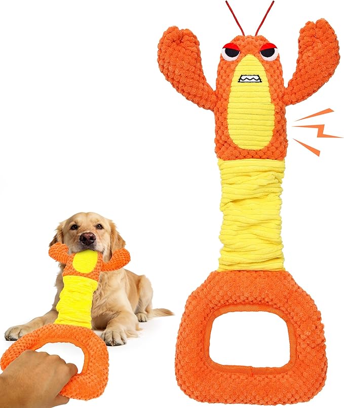 Interactive Tug Dog Toy – Durable Plush Handle Chew Toy for Dogs