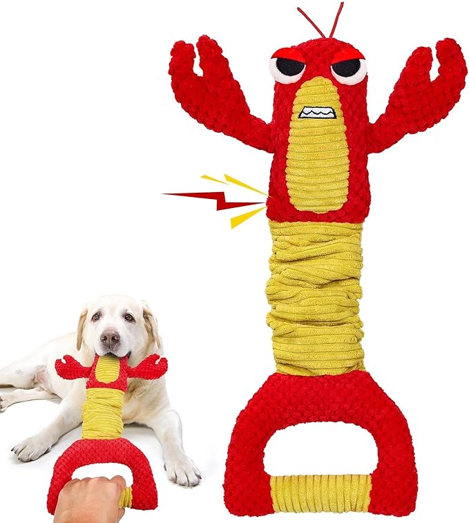 Interactive Tug Dog Toy – Durable Plush Handle Chew Toy for Dogs
