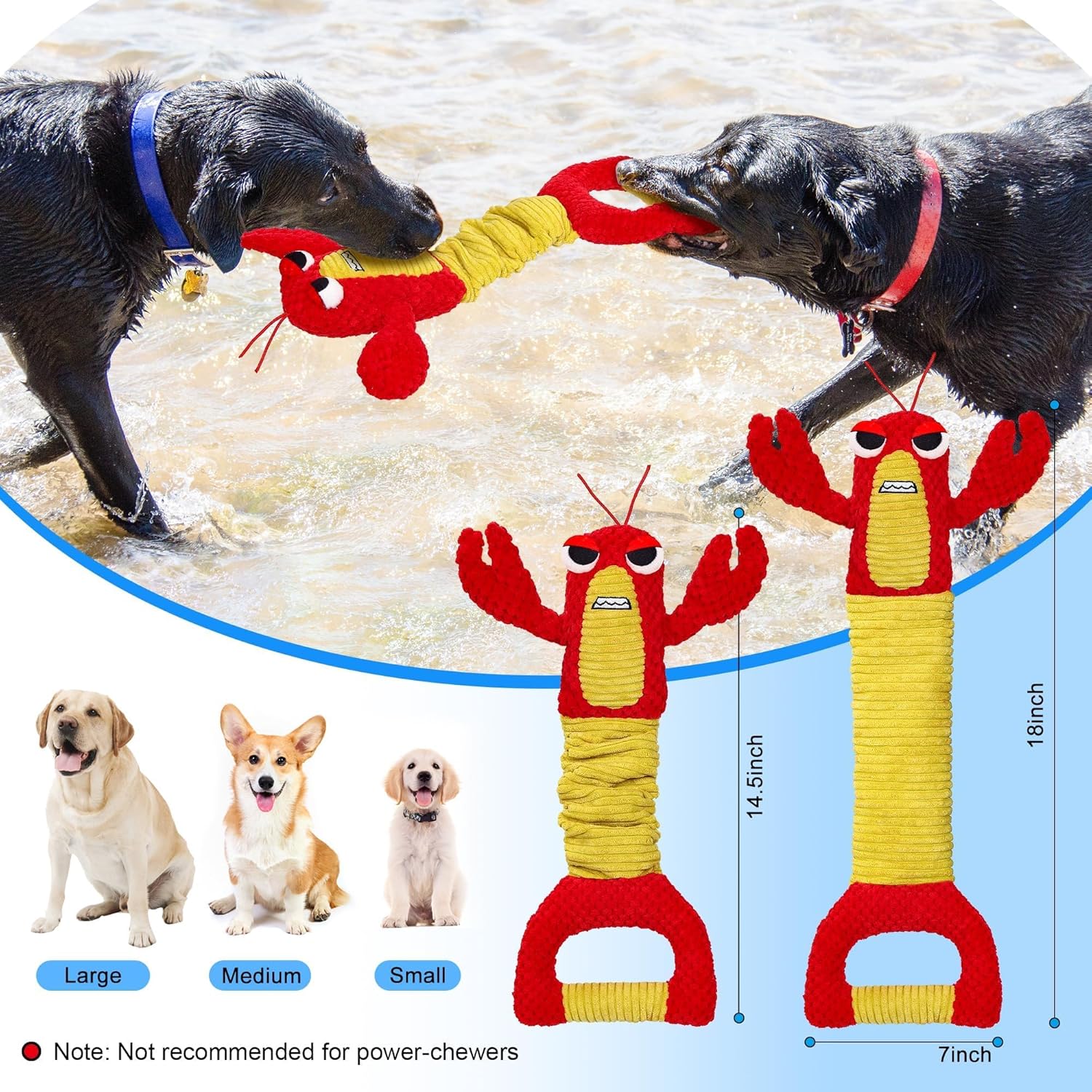 Interactive Tug Dog Toy – Durable Plush Handle Chew Toy for Dogs
