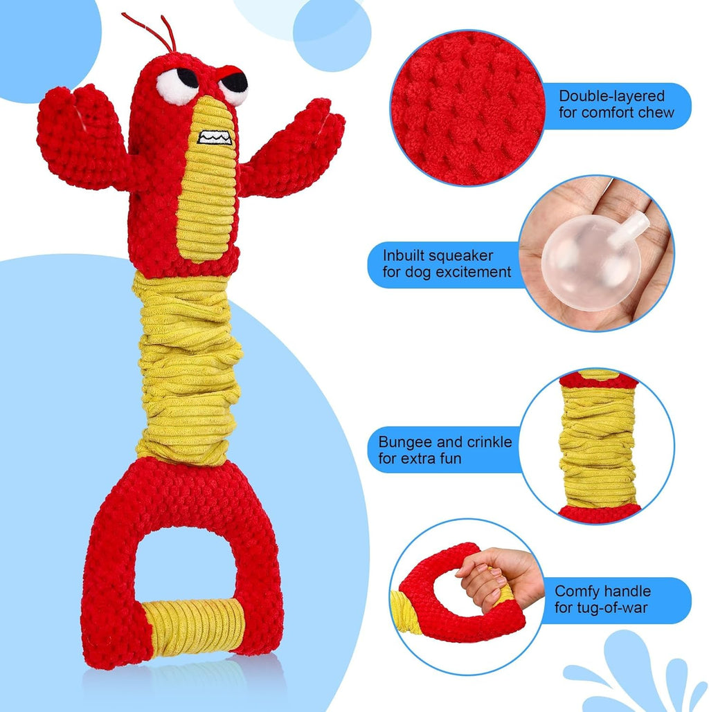 Interactive Tug Dog Toy – Durable Plush Handle Chew Toy for Dogs