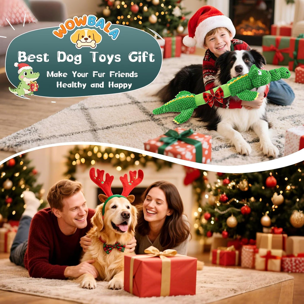 Crocodile Plush Dog Toy – Interactive Chew and Tug Toy for Dogs