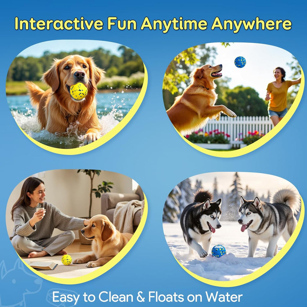 Dog Fetch Ball Set – Durable Foam Tennis Balls for Interactive Play